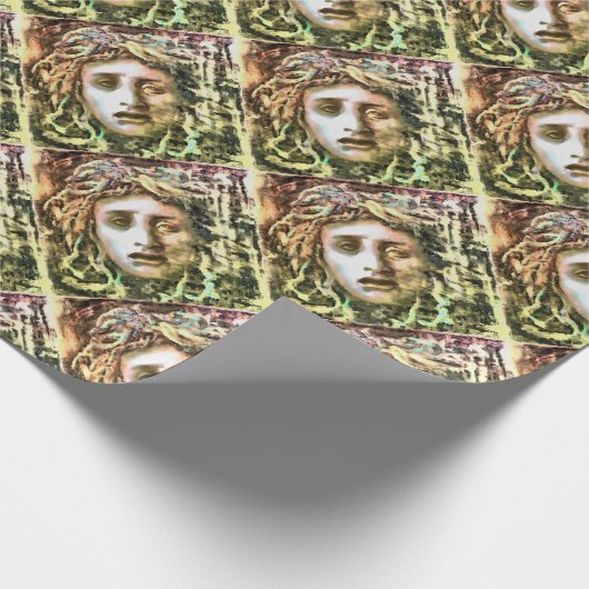 Medusa Portrait eines Gorgon Geschenkpapier (Ecke)
