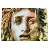 Medusa Portrait eines Gorgon Große Geschenktüte (Rückseite)