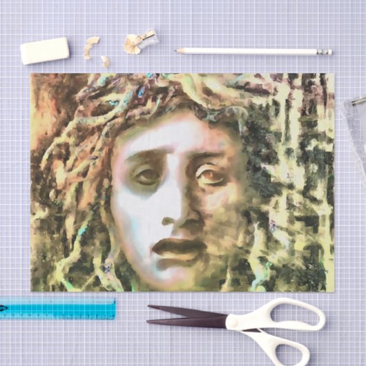 Medusa Portrait eines Gorgon Seidenpapier (Handwerk)