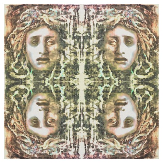 Medusa Portrait eines Gorgon Stoff (Muster)