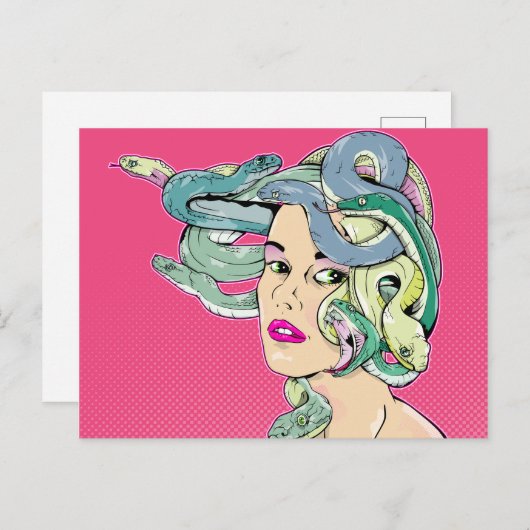 Medusa Postkarte (Vorne/Hinten)