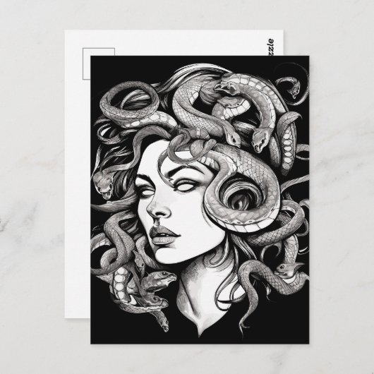 Medusa Postkarte (Vorne/Hinten)