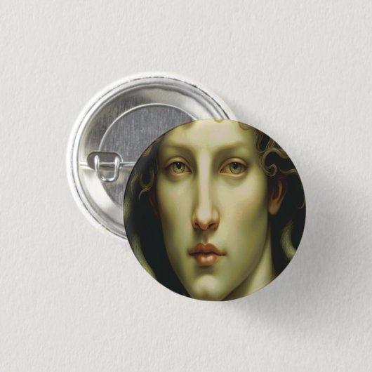 Medusa Renaissance Stil Button (Vorne & Hinten)