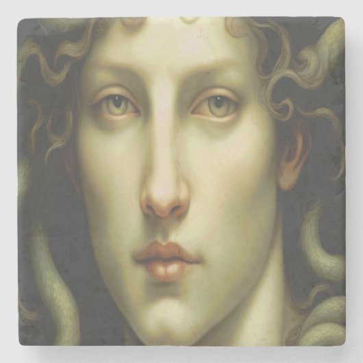 Medusa Renaissance Stil Steinuntersetzer (Vorderseite)