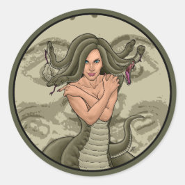 Medusa Runder Aufkleber