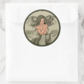 Medusa Runder Aufkleber (Tasche)