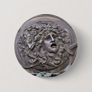 Medusa-Schild von Athene Button