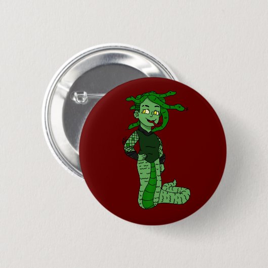 Medusa-Schlange Button (Vorne & Hinten)