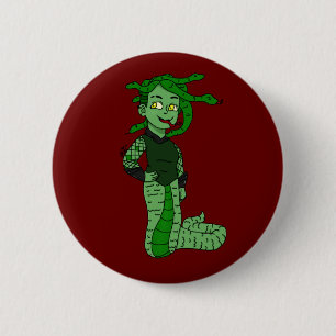 Medusa-Schlange Button