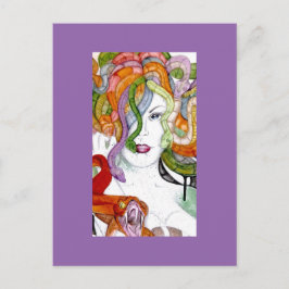 Medusa Schlange Haar griechische Mythologie Malere Postkarte