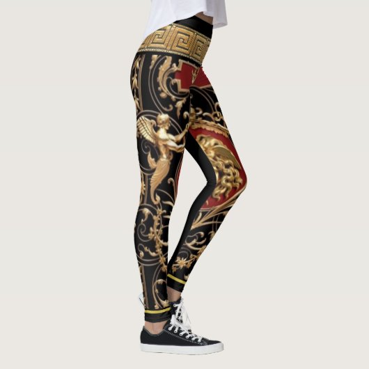 Medusa, Seraphern und Griechischer Klassiker-Desig Leggings (Rechts)