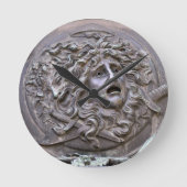 Medusa Shield of Athena Runde Wanduhr (Vorderseite)