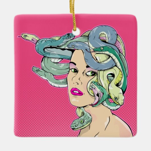 Medusa Snake Hair Keramikornament (Vorderseite)