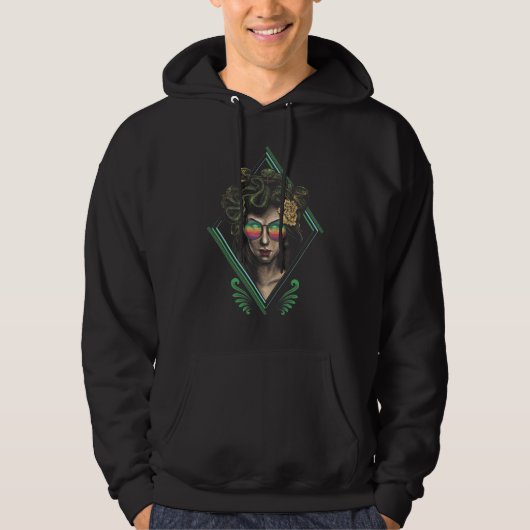 Medusa Snake Hair Psychedelic Greek Mythology Myth Hoodie (Vorderseite)