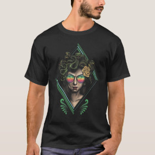 Medusa Snake Hair Psychedelic Griechisch Mythologi T-Shirt