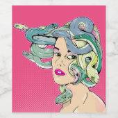 Medusa Snake Hair Weinetikett (Einzelnes Label)