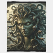 Medusa Stare of Death Head of Snakes Fleecedecke (Vorderseite)