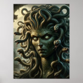 Medusa Stare of Death Head of Snakes Poster (Vorne)
