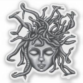 Medusa-Statue, griechische Skulptur, Mythologie Aufkleber