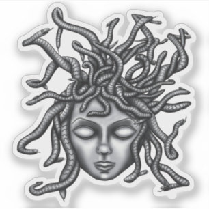 Medusa-Statue, griechische Skulptur, Mythologie Aufkleber