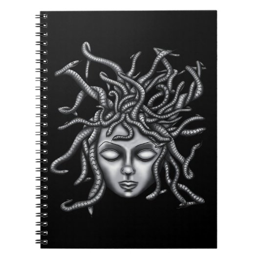 Medusa-Statue, griechische Skulptur, Mythologie Notizblock (Vorderseite)