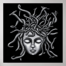 Medusa-Statue, griechische Skulptur, Mythologie
