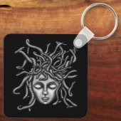 Medusa-Statue, griechische Skulptur, Mythologie Schlüsselanhänger (Rückseite)