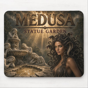 Medusa Statuengarten Dark Realism Mousepad