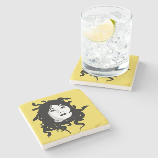 Medusa Steinuntersetzer (Seitenansicht)