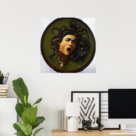 Medusa von Caravaggio - Poster (Heimbüro)