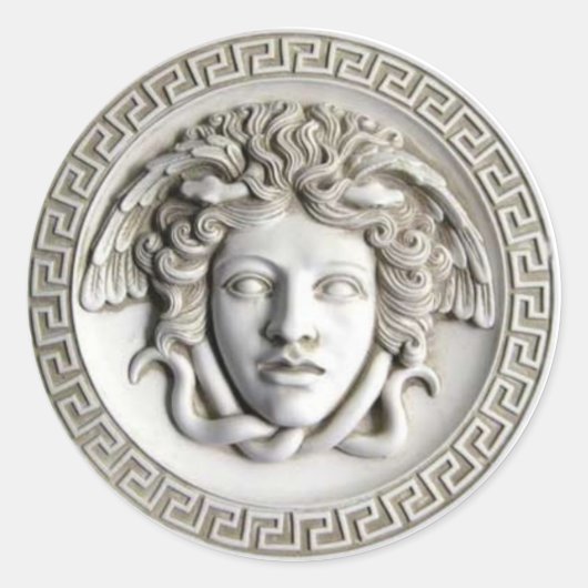 Medusa von Rondanini (Cameo White) Klassischer Sti Runder Aufkleber (Vorderseite)
