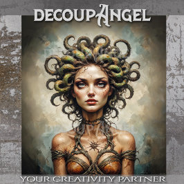 Medusas Blickfang-Dekoupage Seidenpapier