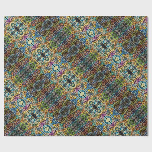 Medusas haarwackeliges Papier Geschenkpapier (Flach)