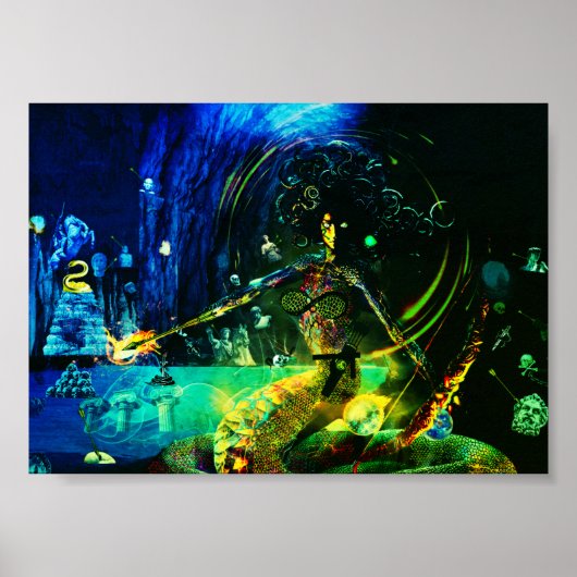 Medusas Höhle Modernes Art Poster (Vorne)