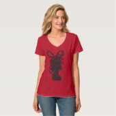 Medusa's Tinte: HandGezeichnet Mythos Design T-Shirt (Vorderseite Vollansicht)