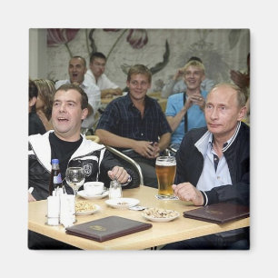 Medwedew und Putin Party Magnet