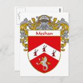 Meehan Coat of Arms (Mantled) Postkarte (Vorne/Hinten)