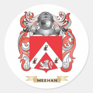 Meehan Wappen (Familienwappen) Runder Aufkleber