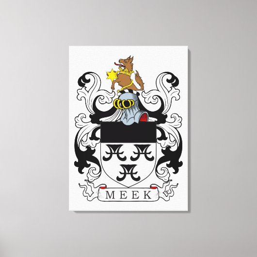 Meek Familienwappen Leinwanddruck (Vorderseite)