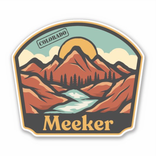 Meeker, Colorado-Aufkleber Aufkleber (Vorderseite)