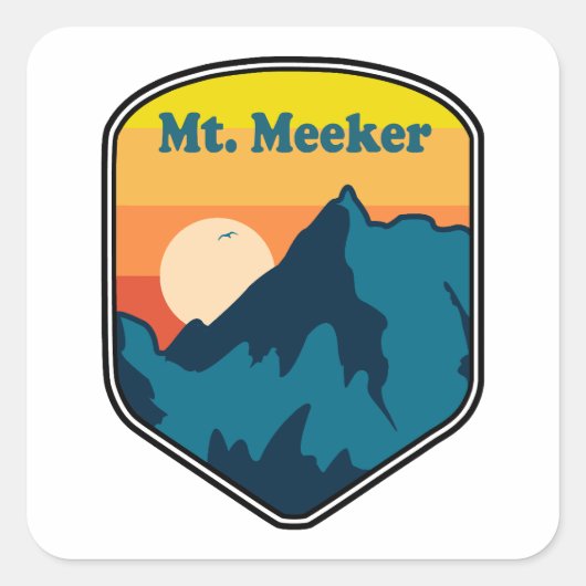 Meeker Colorado Sunrise Quadratischer Aufkleber (Vorderseite)