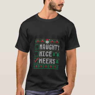 MEEKS Familienname Xmas Naughty Nice MEEKS Christm T-Shirt