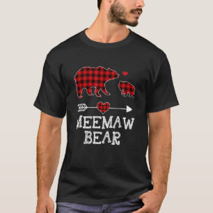 Meemaw Bear Buffalo Kariert Red Buffalo Karierte F T-Shirt