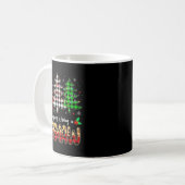 Meemaw Christmas Tree Xmas Buffalo Plaid Red White Kaffeetasse (Vorderseite Links)