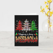 Meemaw Christmas Tree Xmas Buffalo Plaid Red White Karte (Gelbe Blume)
