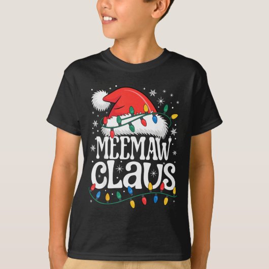 Meemaw Claus Funny Xmas Christmas Grandma Holiday T-Shirt (Vorderseite)
