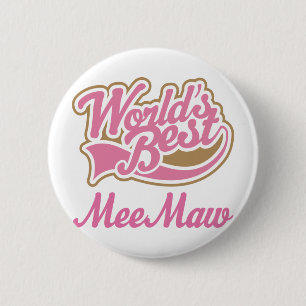 Meemaw Geschenk-Rosa Button