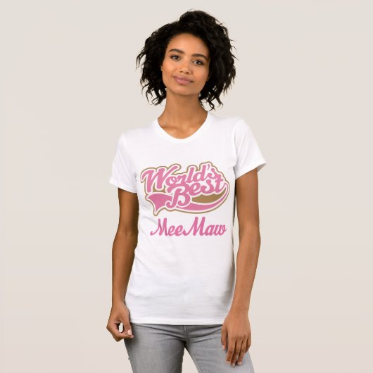 Meemaw Geschenk-Rosa T-Shirt (Vorne ganz)