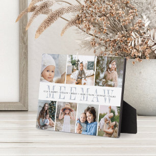 "Meemaw" Großkinder Namen 7 FotoCollage Fotoplatte