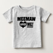 MeeMaw-Lieben Baby T-shirt (Vorderseite)